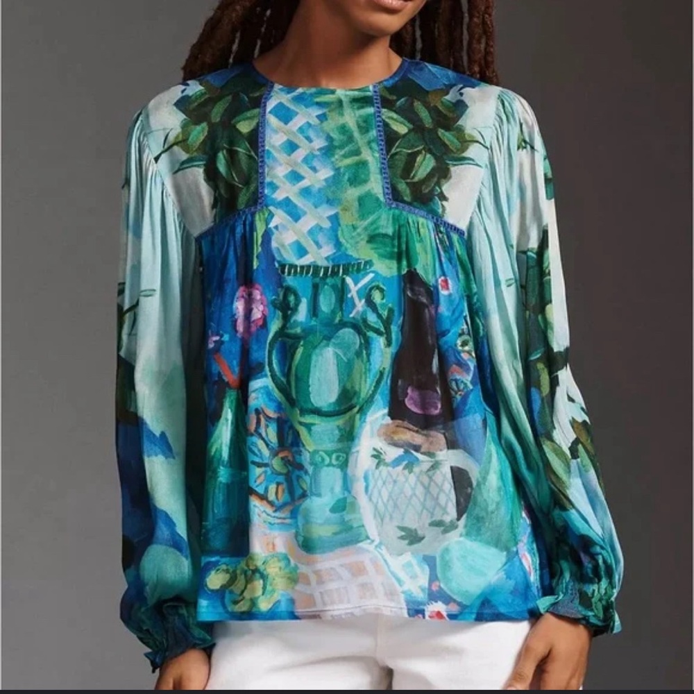 bl-nk Miranda Peasant Blouse - plus size 1X